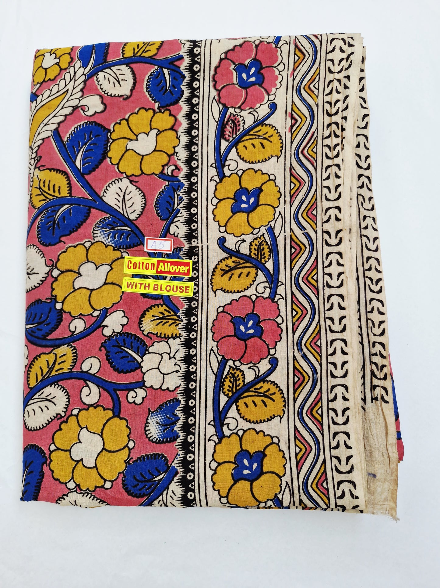 Kalamkari Mangalagiri Cotton Sarees (Natural Colors)