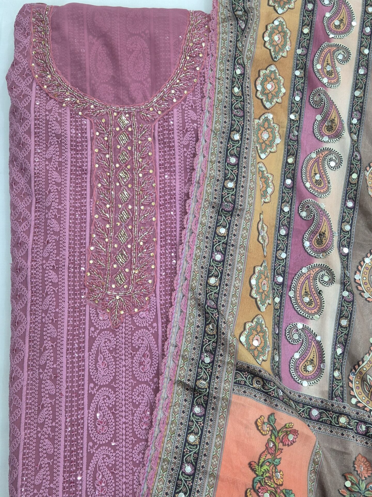 Sunlight Lucknowi ChikanKari Set