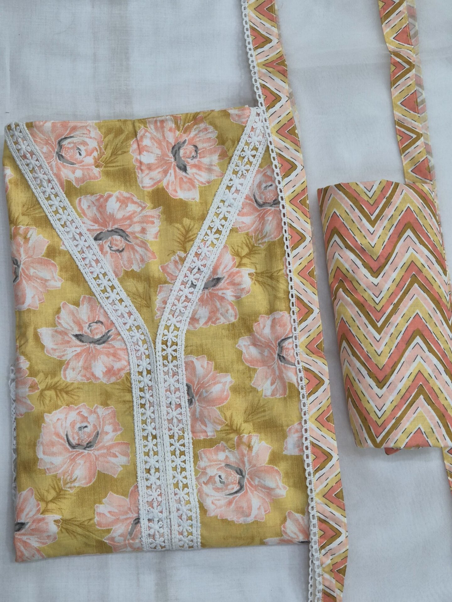 Jaipuri Cotton Organza Set