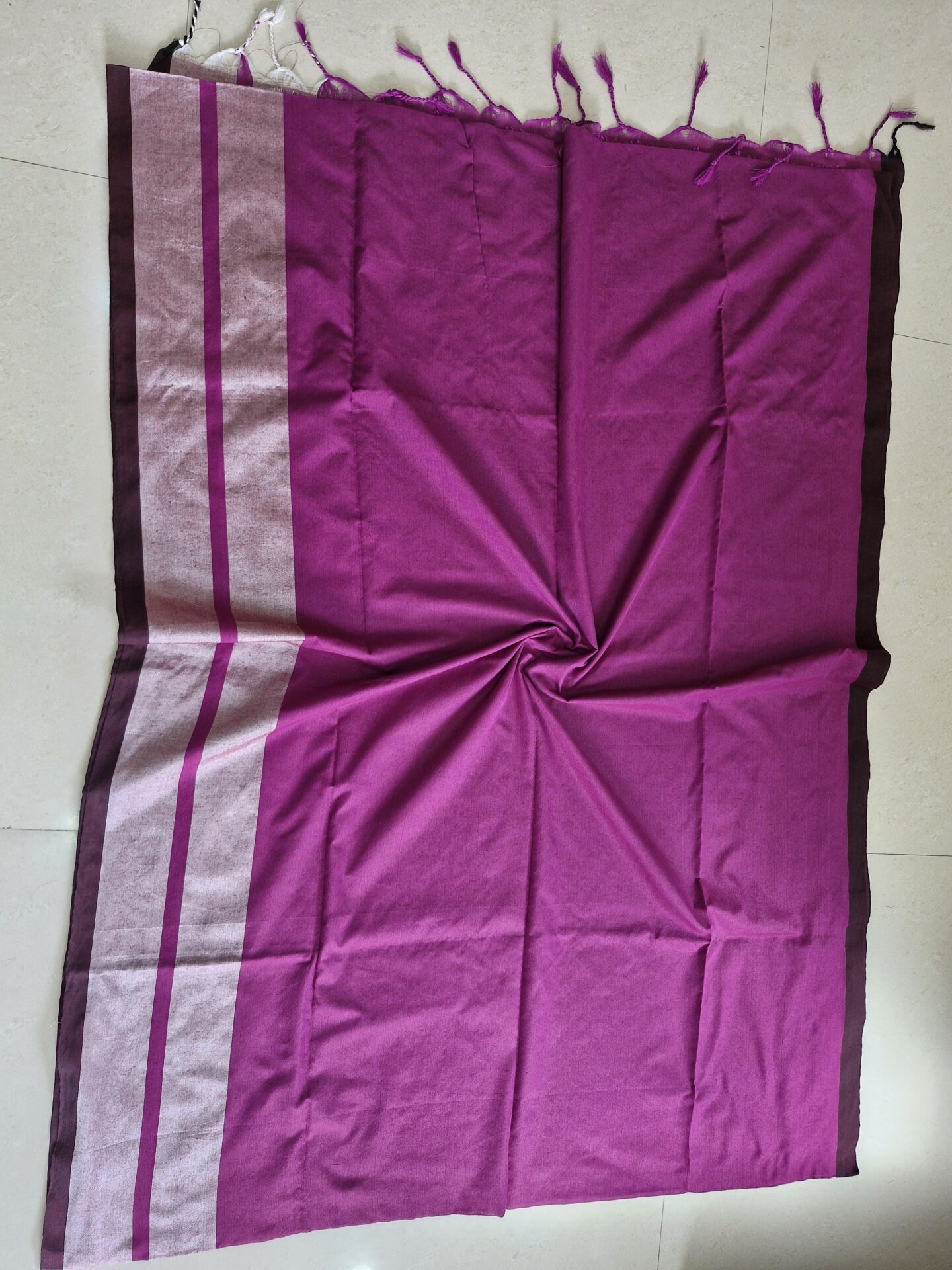Khadi Cotton Pink Saree