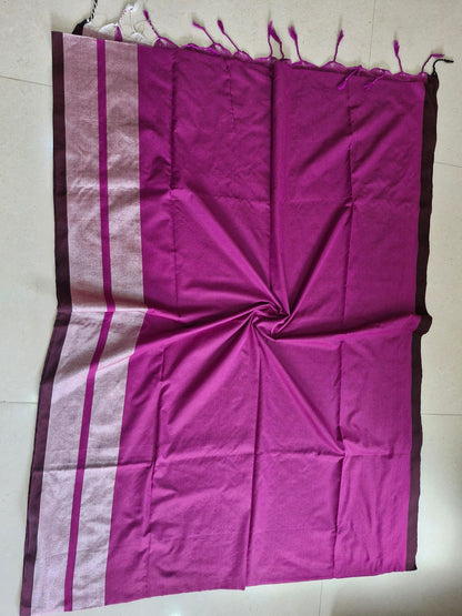 Khadi Cotton Pink Saree