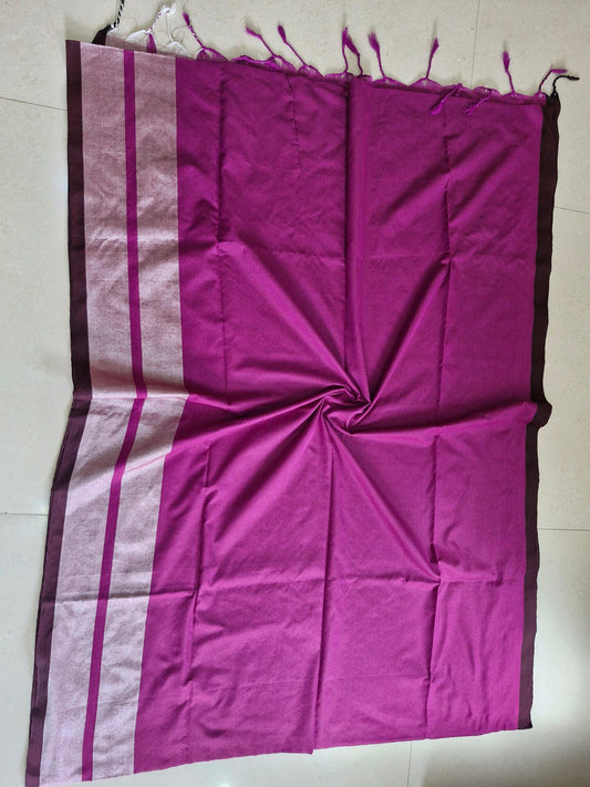 Khadi Cotton Pink Saree