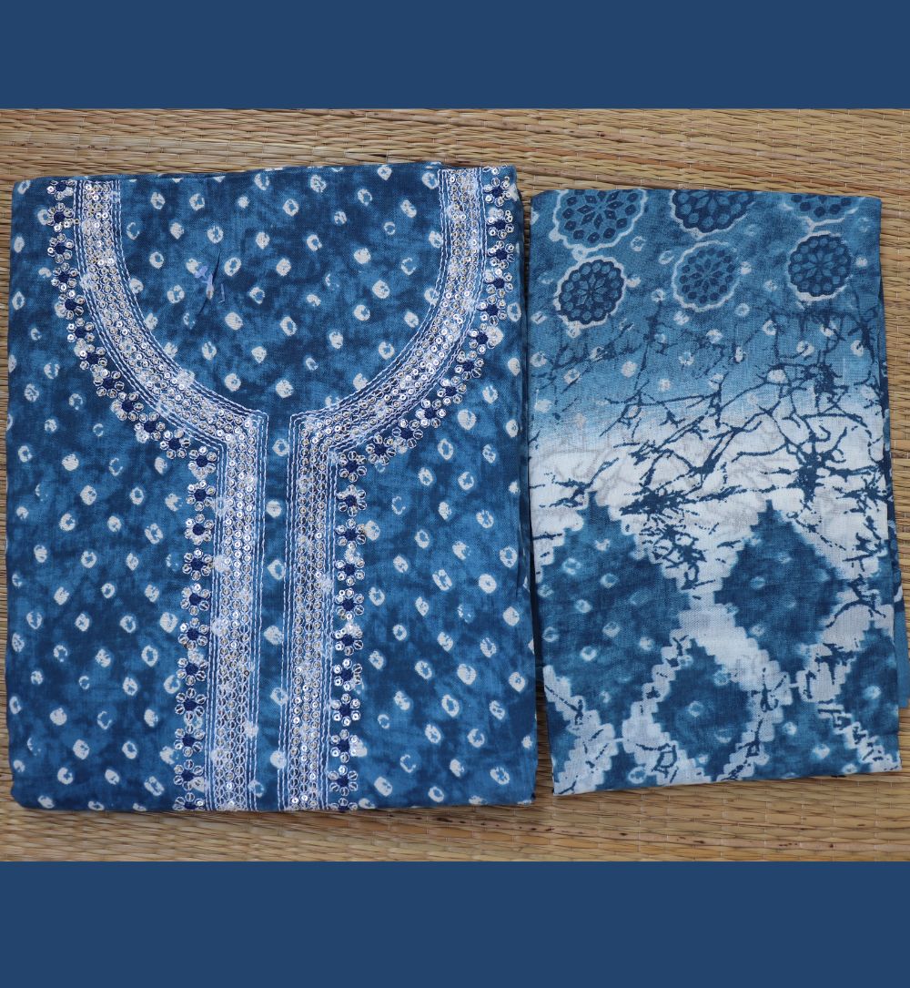 Bandhni Slub Cotton Set