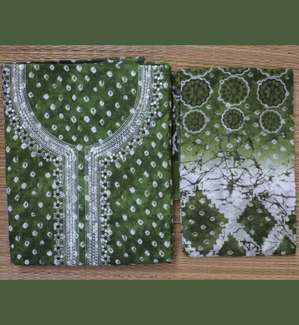 Bandhni Slub Cotton Set