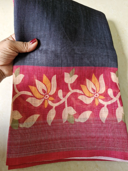 Vritika - Premium Linen Saree