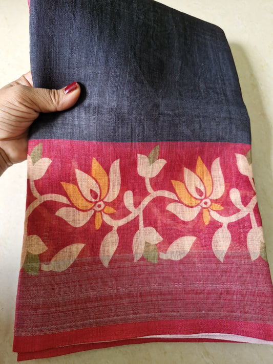 Vritika - Premium Linen Saree