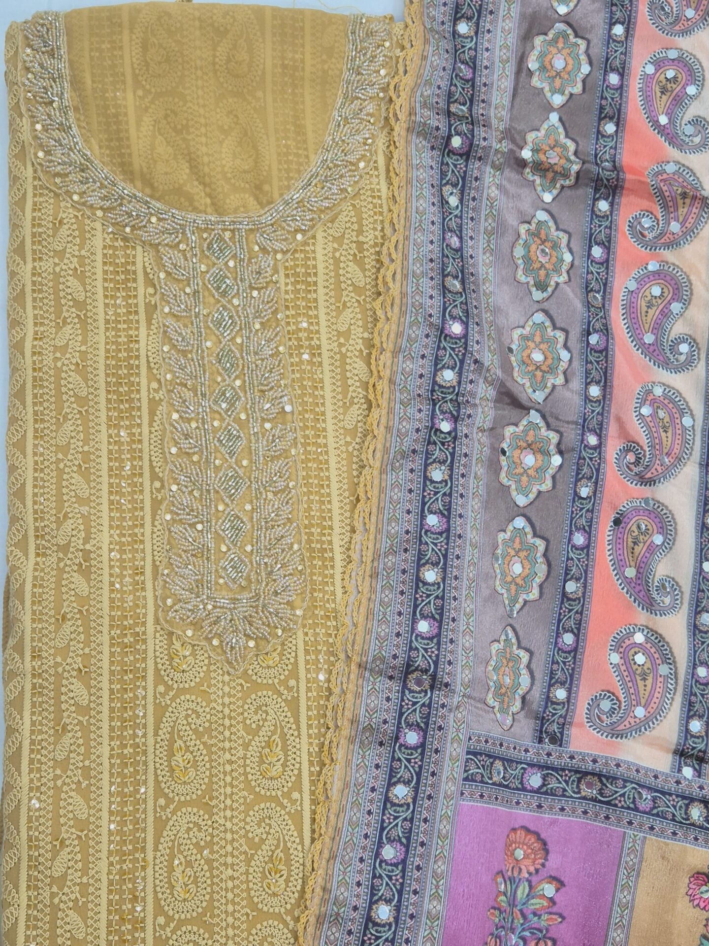 Sunlight Lucknowi ChikanKari Set