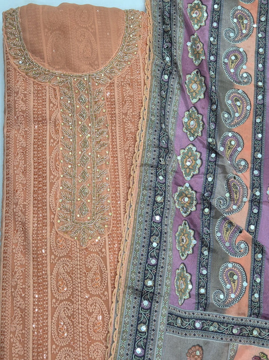 Sunlight Lucknowi ChikanKari Set