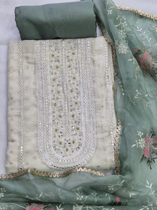 Dhara Mirror Embellished Organza Set