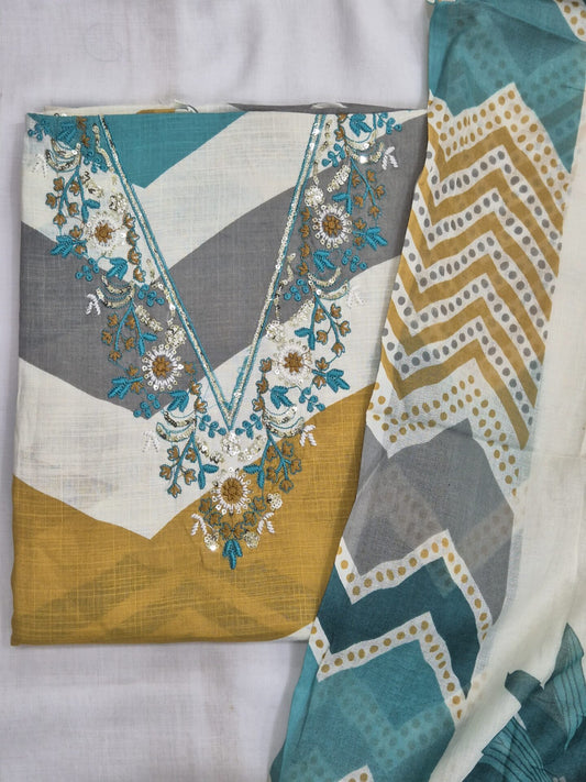 Gotapatti Cotton Office Wear Ensemble