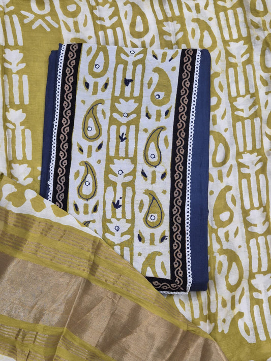 Batik Cotton Block Print Patch 3 Piece Set