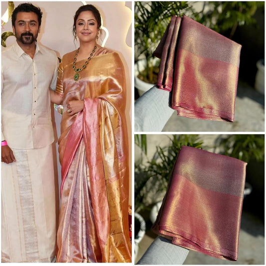 Jyotika inspired tissue silk saree