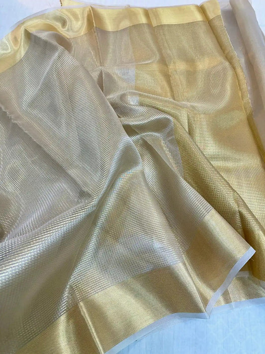 Exclusive Nayanthara Maam Inspired Brocade Tissue Silk Saree