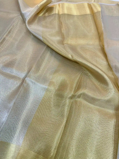 Exclusive Nayanthara Maam Inspired Brocade Tissue Silk Saree