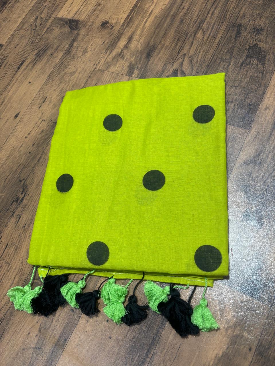 Chakori - Polka Dotted Sarees with Tassles