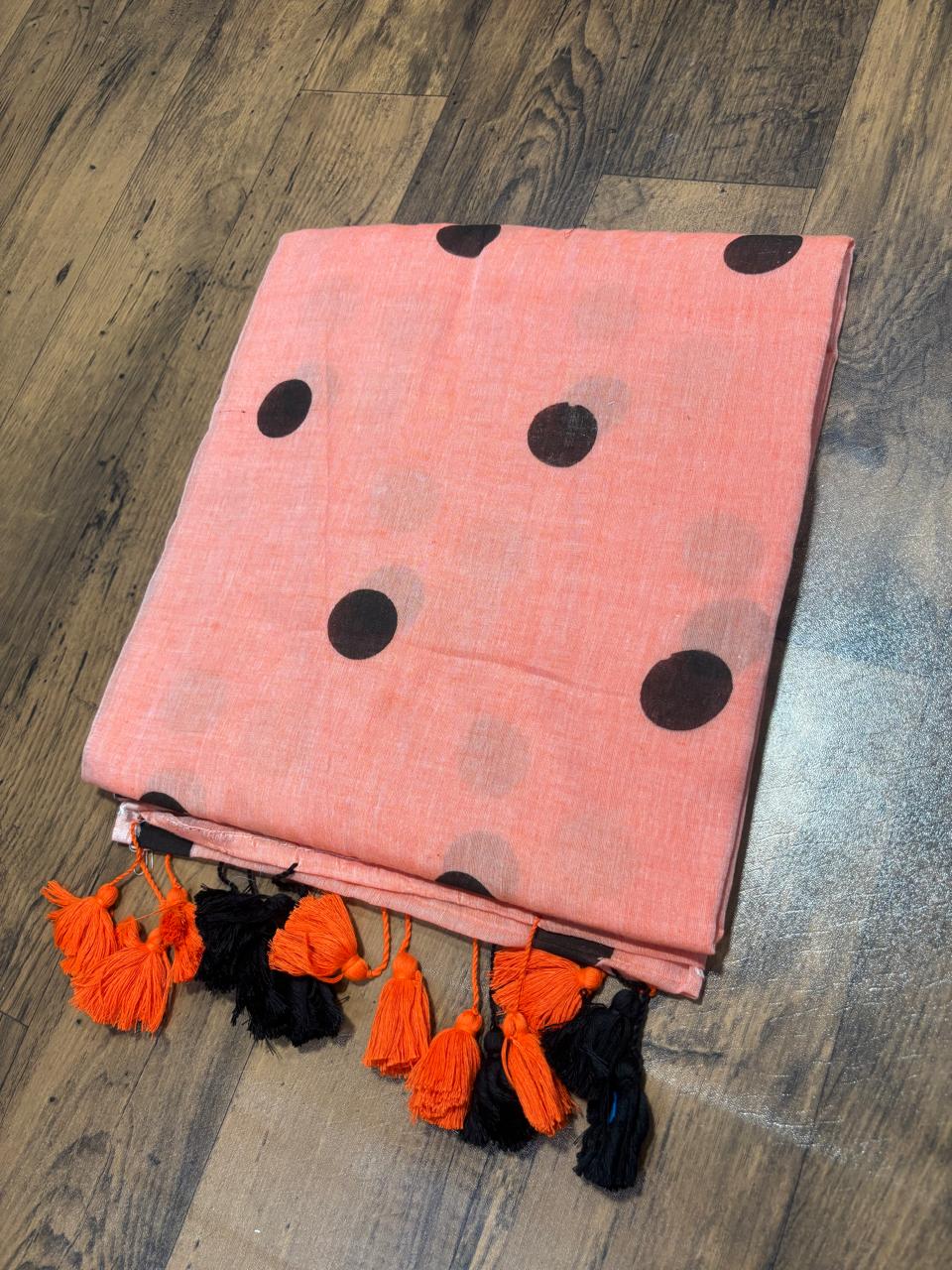 Chakori - Polka Dotted Sarees with Tassles