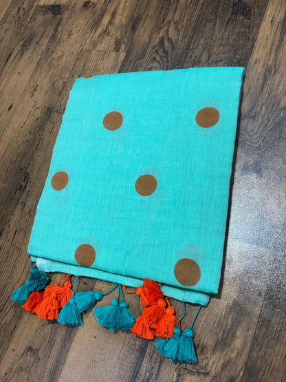 Chakori - Polka Dotted Sarees with Tassles