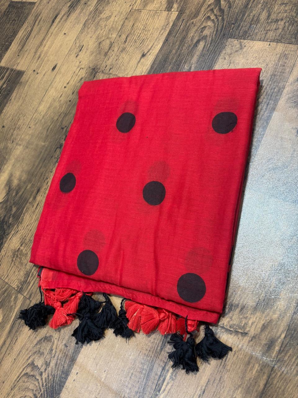Chakori - Polka Dotted Sarees with Tassles