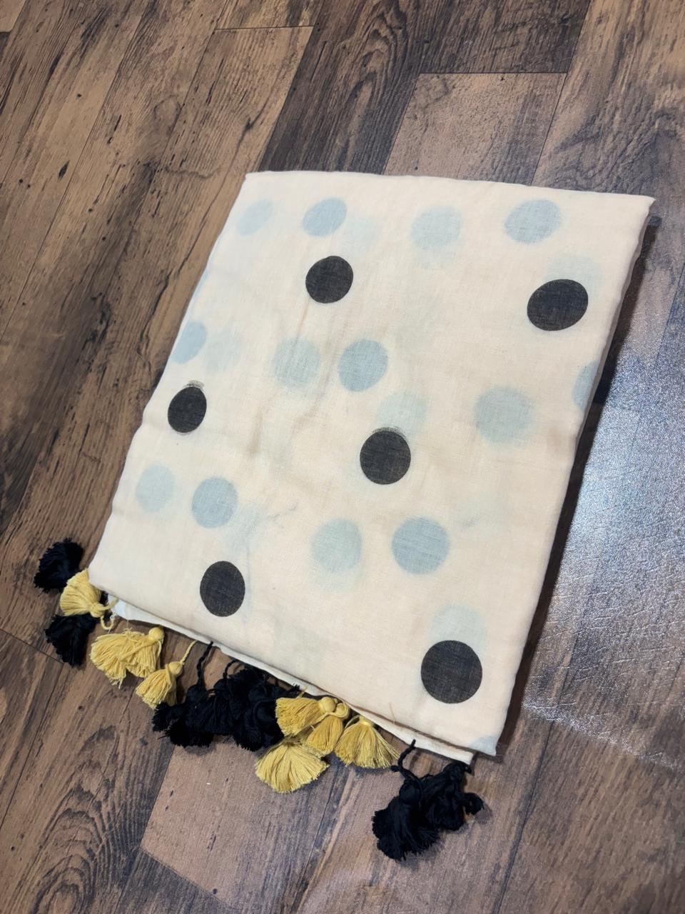 Chakori - Polka Dotted Sarees with Tassles